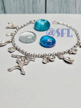 Swarovski Tale Of The Sea Summer Vibe Bracelet Silver Tone Clear Crystals Rare